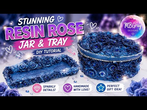 STUNNING Into Resin Rose Jar & Tray DIY 🌹✨ Luxury Resin Art Tutorial