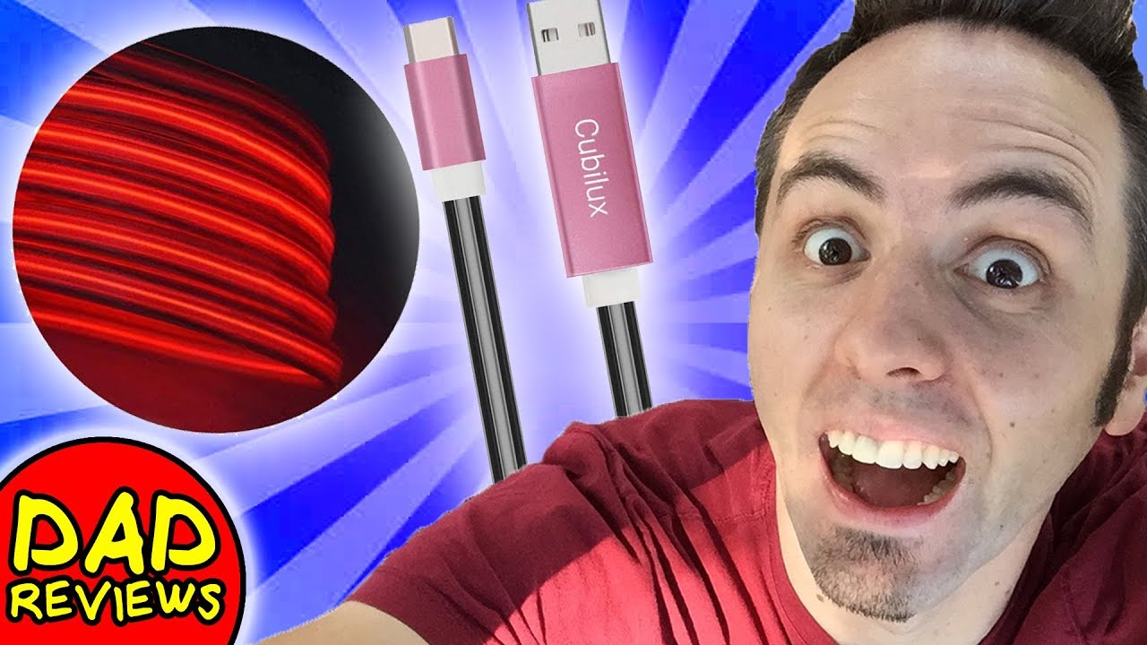 Light Up Charging Cable | Laser Illuminated Charge & Sync Cable Cubilux Unboxing & First Look Review