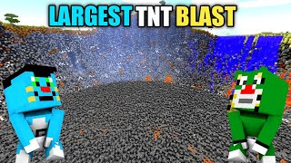 Minecraft | World Largest Tnt Blast In Minecraft With Oggy And Jack | In Hindi |