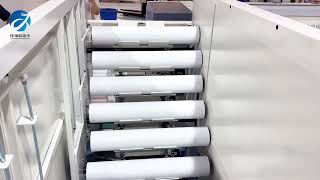 Automatic stretch film rewinder, two functions: rewinding with tube, rewinding without tube