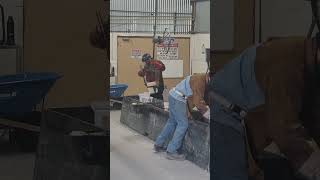 Pouring MOLTEN BRONZE into molds!! #metalcasting #bronzecasting