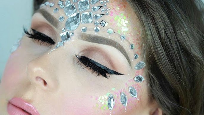 3 easy ways to wear rhinestones as makeup 