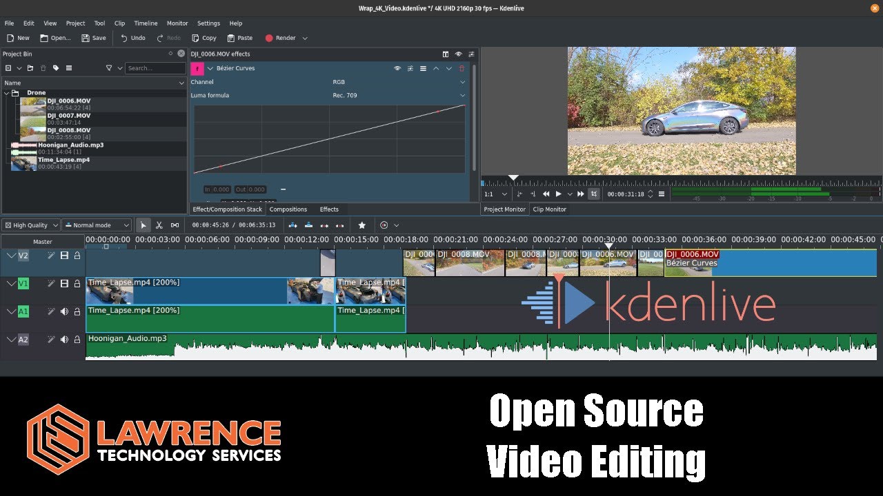 Kdenlive. Open editing