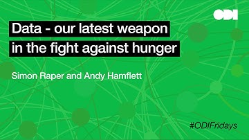 Friday lunchtime lecture: Data – our latest weapon in the fight against hunger