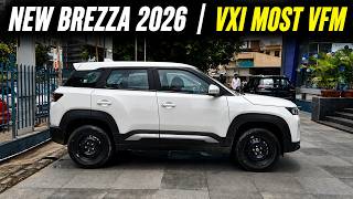 FACELIFTED ! MARUTI BREZZA 2026 VXI SECOND BASE MODEL EX.SHOW- 9.49L PETROL 1.5L 6 SPEED MT !