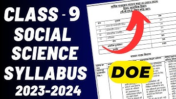Social Science (Sst) Syllabus Class-9 2023-24 | class 9th samajik vigyan syllabus mid-term | Ncert