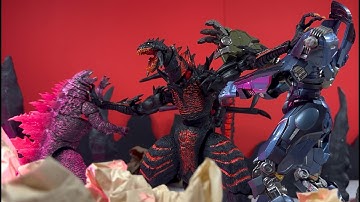 EVOLVED GODZILLA vs SINISTER SHIN GODZILLA | PART 3 | an epic stop motion battle
