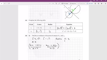 Point of common tangent to two circles