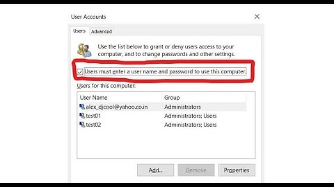 Missing "Users Must Enter a User Name and Password to Use This Computer" in Users Accounts netplwiz