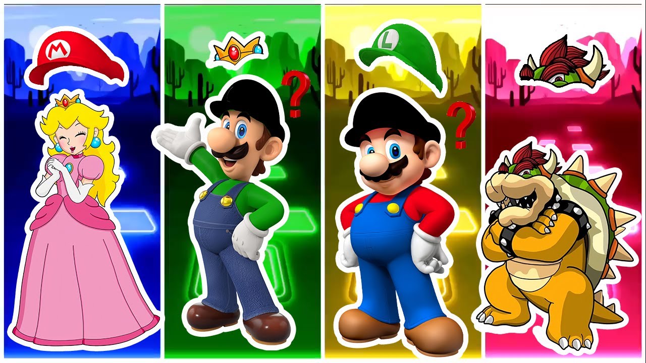 Mario & Luigi Hat Hunt 🎩 Who Will Shine in the Music Arena with Peach & Bowser? 🌟| Funny Animation