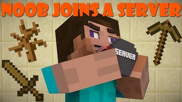 When A Noob Joins A Server - Minecraft