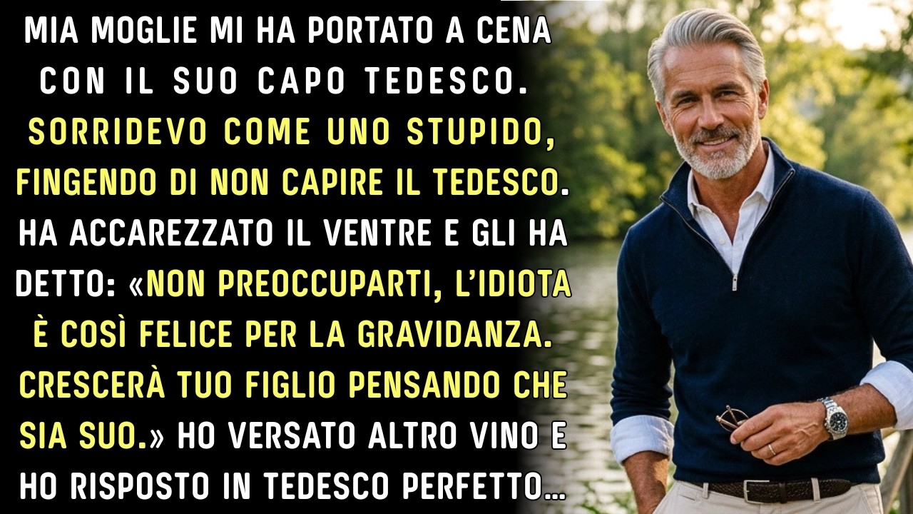 Ho passato quattordici anni a fare il marito perfetto: adattarmi, accettare, non fare domande. Poi una sera, a cena con il capo di mia moglie, ho sentito lei sussurrargli in tedesco, convinta che...