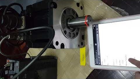 Testing Misubishi 3.5kW HF-SP352B Servo motor // MR-J4-350A by using ipad
