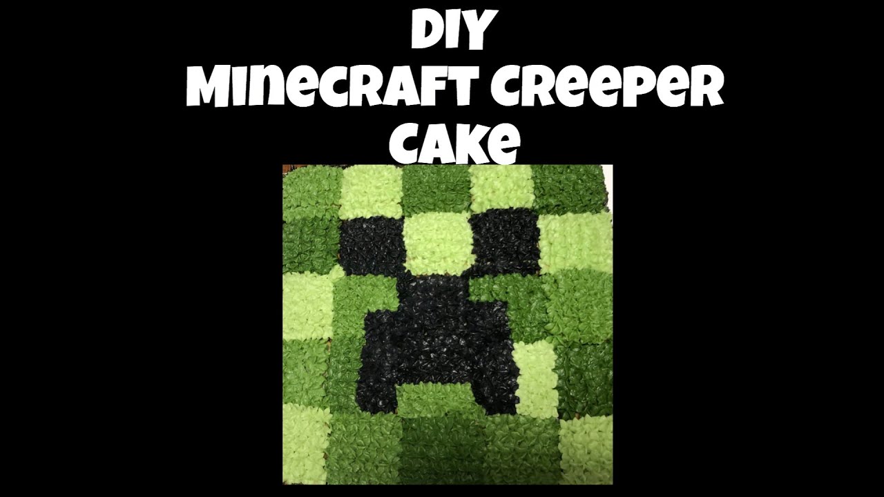 DIY Minecraft Creeper cupcake  cake