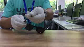 How to adjust the uneven/crooked sunglasses frame - not sitting flat