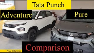 Tata Punch Pure vs Adventure Varient Comparison ♥️ @SalahCARsunil