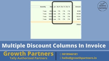 Multiple Discount Columns In Invoice In Tally Prime