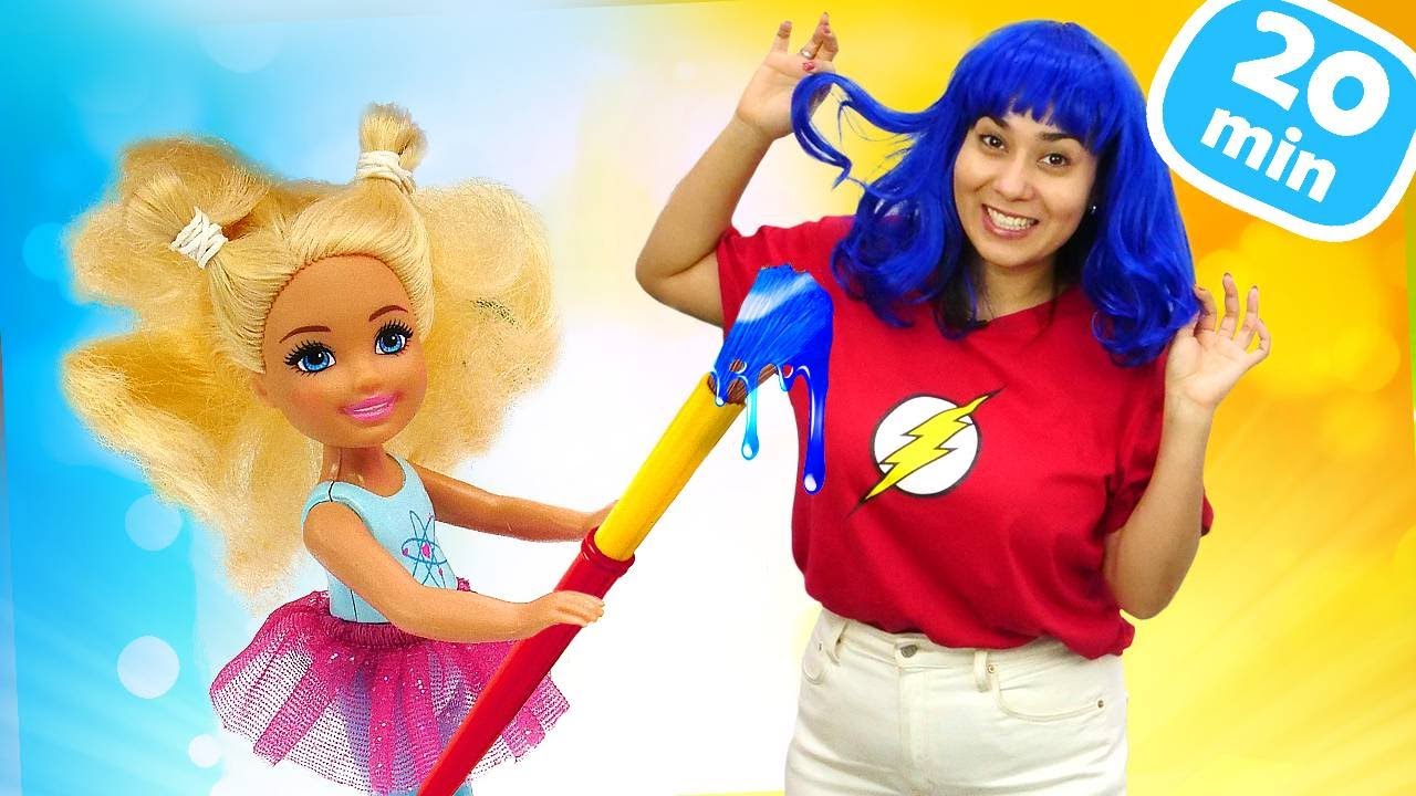 Barbie Videos. Spielspaß mit Barbies Tochter Chelsea. Puppen Video mit Valeria