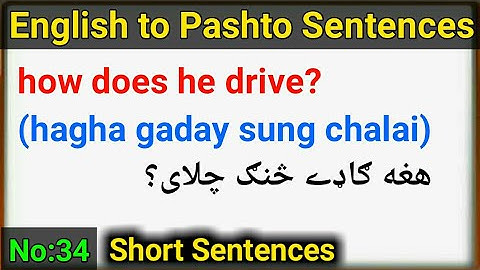 English to Pashto short sentences lesson 34 | learn pashto language for beginner | english to pashto