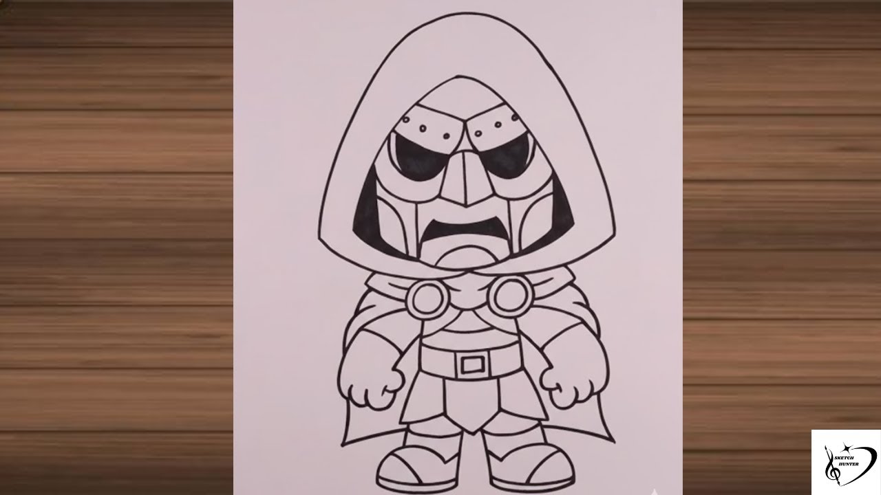 How to Draw Doctor Doom | Avengers Doomsday | Doctor Doom Tattoo drawing 