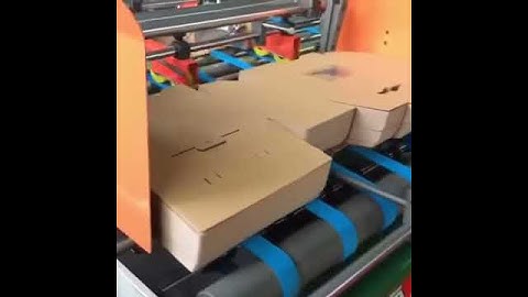 Semi automatic 4 corner folder glue machine