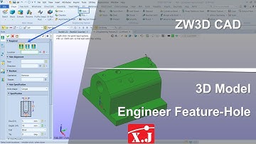 ZW3D คู่มือ สอนการใช้งาน CAD - Engineering Feature - Hole