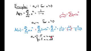 Math 3205 Intro to Genrating Functions