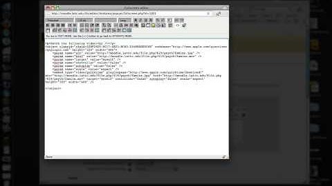 How to embed a quicktime video