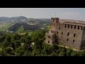 Oltrepò pavese  drone air footage Castles and vinneyards