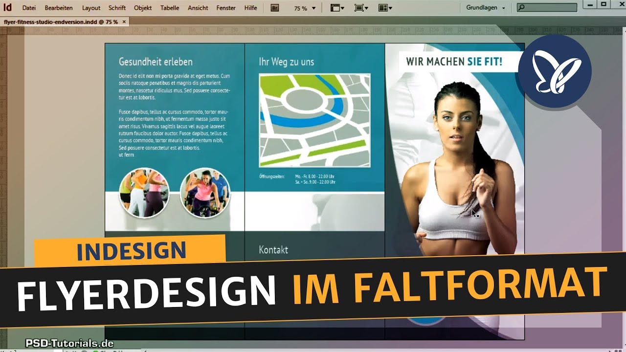 Indesign Tutorial Flyerdesign Im Faltformat Erstellen Teil 01 Youtube