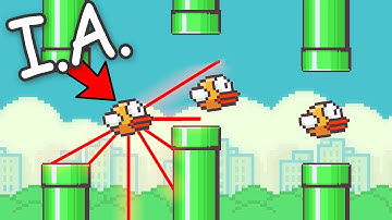 Inteligencia artificial aprende a jugar flappy bird.