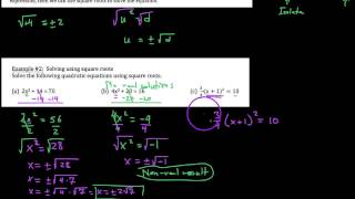HA2 , 3.1.2 , Solving quadratic equations using square roots