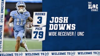 COLTS DRAFT JOSH DOWNS AT 79