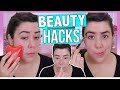 10 BEAUTY HACKS | TRUCOS RAROS DE MAQUILLAJE ¿FUNCIONAN?