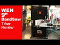 One Year Review of the WEN 3959 9" Band Saw