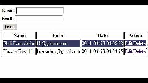 Task for new comer: [Add, Update & Delete] Jquery Basic function (Huzoor Bux)