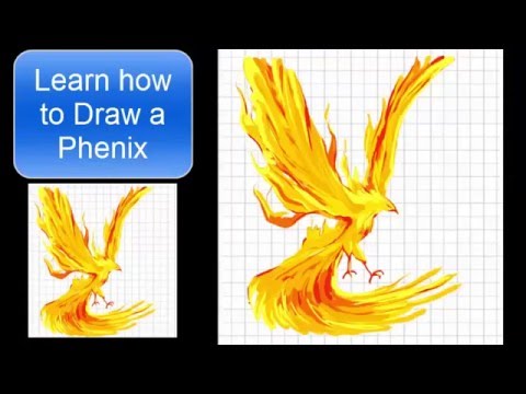 how to draw a phoenix bird for kids step by step for beginners - YouTube