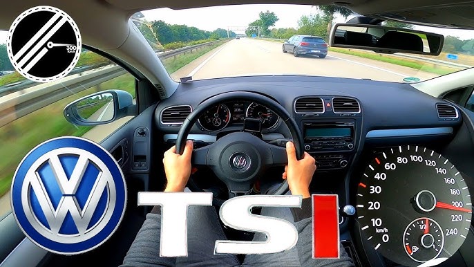 VW Golf 6 1.6 (2009) on German Autobahn - POV Top Speed Drive 