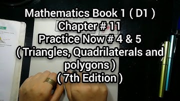 Mathematics Book 1 (D1) | New Syllabus | Chapter # 11 |  Practice Now # 4  & 5 | in Urdu Hindi