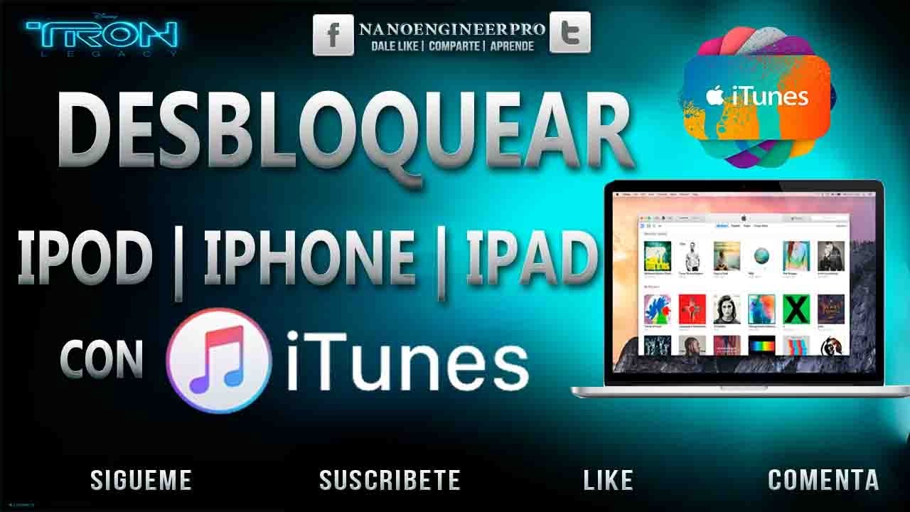 Como desbloquear cualquier iPod | iPhone | iPad | Desactivado - Usando  iTunes Fácil y Rápido 2020 - YouTube