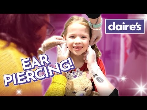 Maya Gets Her Ears Pierced at Claire's