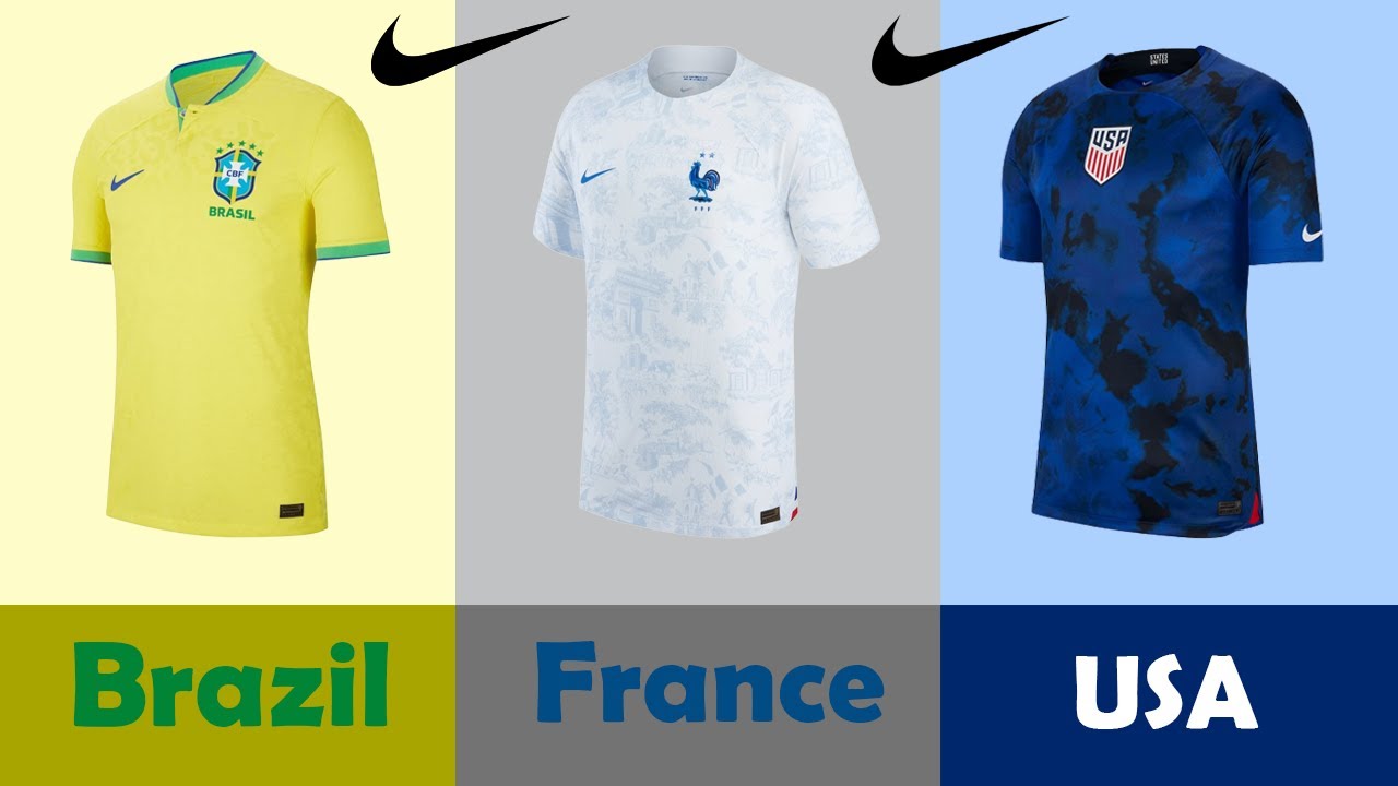 ALL NIKE KITS WORLD CUP QATAR 2022   ( FRANCE, BRAZIL, PORTUGAL, ENGLAND, USA, CANADA ,QATAR ... )