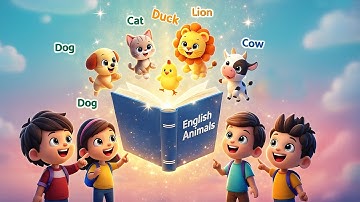 🐶🐱🐥🦁🐮 Bé Học Tên Các Con Vật Bằng Tiếng Anh – 3D Dễ Thương Cho Trẻ Em Siêu Hấp Dẫn! 🌟📚✨ | Bé Học TV