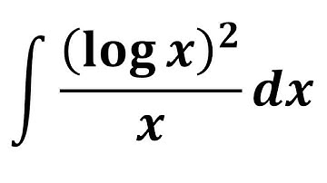 Integrate (log x)^2/x