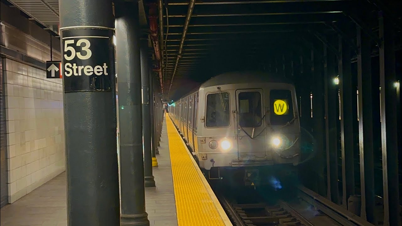 BMT Fourth Avenue Line| (R)(W) Local & (N) Express Train Action @ 53rd ...