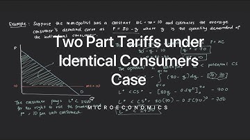 Two Part Tariffs under Identical Consumers Case