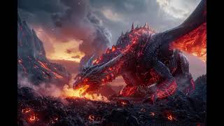 firebreathing dragon mystical volcanic landsc 1022456 72100