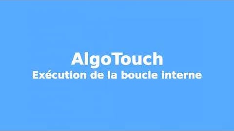 Demonstration of running an AlgoTouch program in animation mode (inner loop)