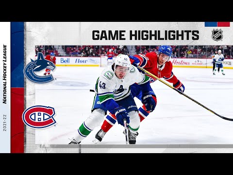 Canucks @ Canadiens 11/29/21 | NHL Highlights