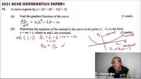 2021 KCSE MATHEMATICS PAPER 1 QUESTION 16
